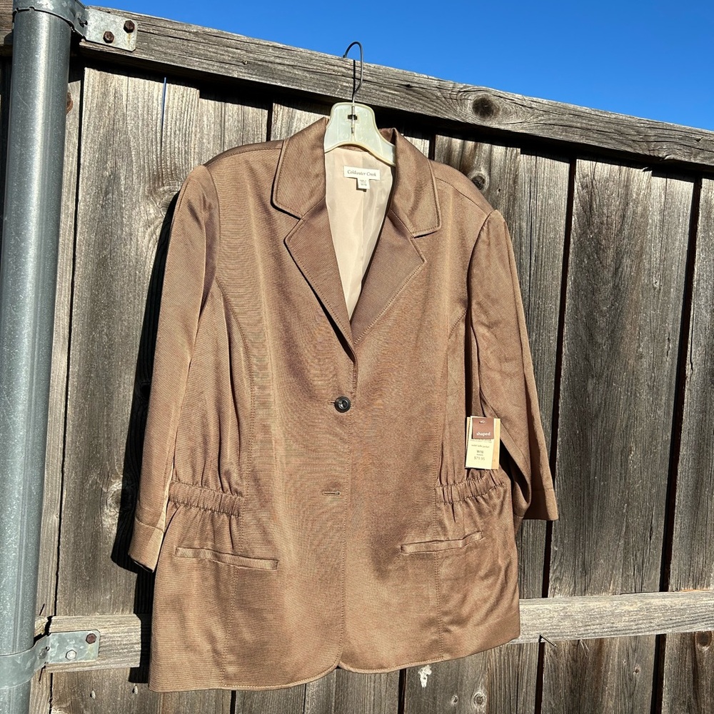 NWT Coldwater Creek solid faille jacket.
